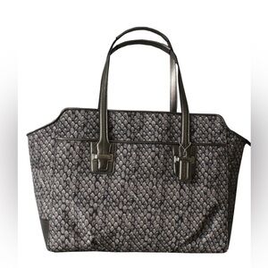 Coach Taylor Print Alexis Carryall Satchel Handbag Gray Snake Print Tote $398